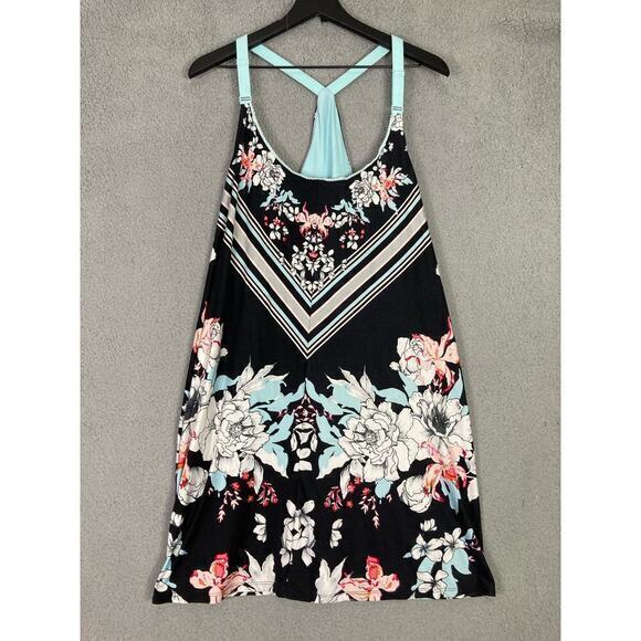 Secret Treasures Plus Size 18W Black Floral Sleep‎ Tank Top Adjustable Strap - Picture 3 of 9